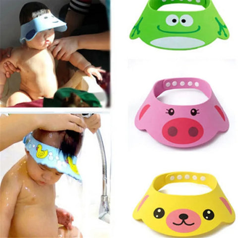 Adjustable Baby Shower Hat Kids Shampoo Visor Cap