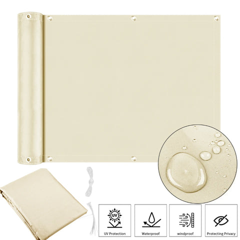 Waterproof Balcony Privacy Shade Cloth 95% UV Protection