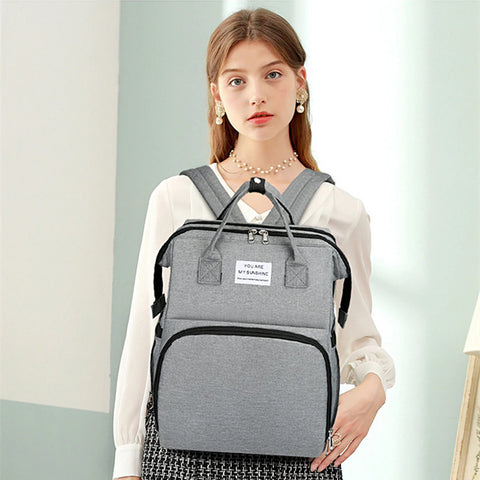 Foldable Diaper Bag with Changing Station & Insulated Pocket