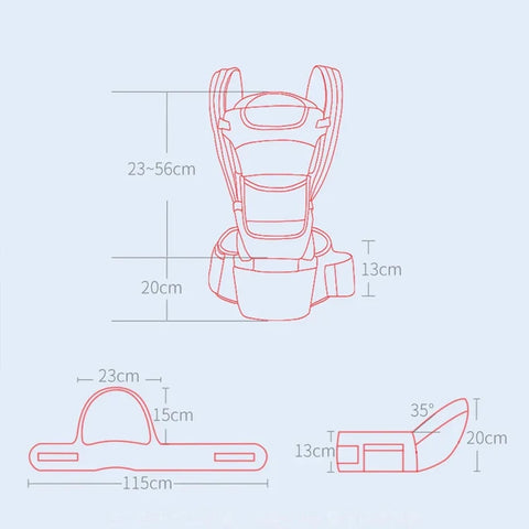 Ergonomic Newborn Baby Carrier Backpack Hipseat Kangaroo Wrap